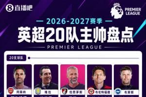 少帅时代！英超20位主帅仅莫耶斯超过55岁，BIG6主帅均不到50岁