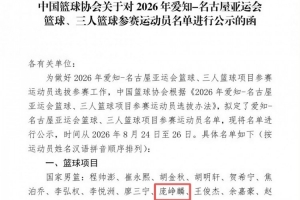 我俱乐部球员庞峥麟入选2026年爱知-名古屋亚运会参赛名单！