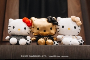 可爱！洛杉矶FC联动Hello Kitty，推出联名玩偶产品